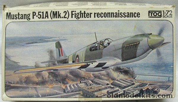 Frog 1/72 Mustang P-51A Mk.2 - RAF No.2 Sq 1944 or USAAF 1st Air Commando India 1944 (Col. Cochran), F427 plastic model kit